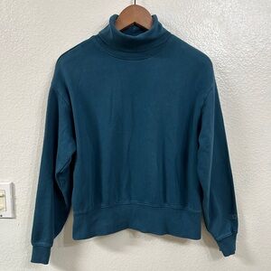 Calia sweater turtleneck cropped fleece sport wear active athletic top XS